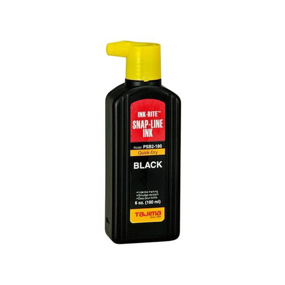 Tajima PSB2-180 Quick-Dry Ink, Black, with Easy-Fill Nozzle, 180 ml / 6 oz. - Moutools