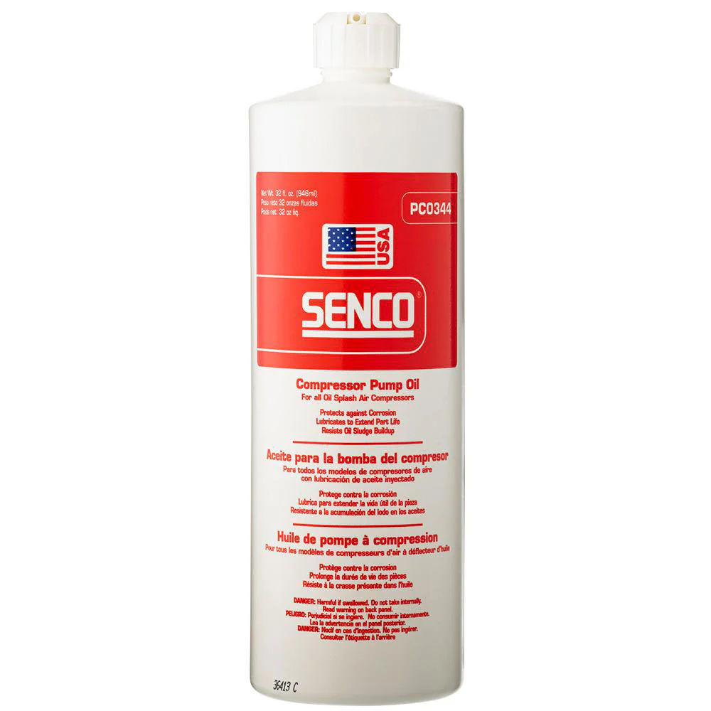 SENCO PC0344 Premium Compressor Pump Oil, 32 oz - Moutools