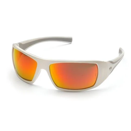 Pyramex SW5655D Goliath White Frame with Sky Red Mirror Lens - Moutools