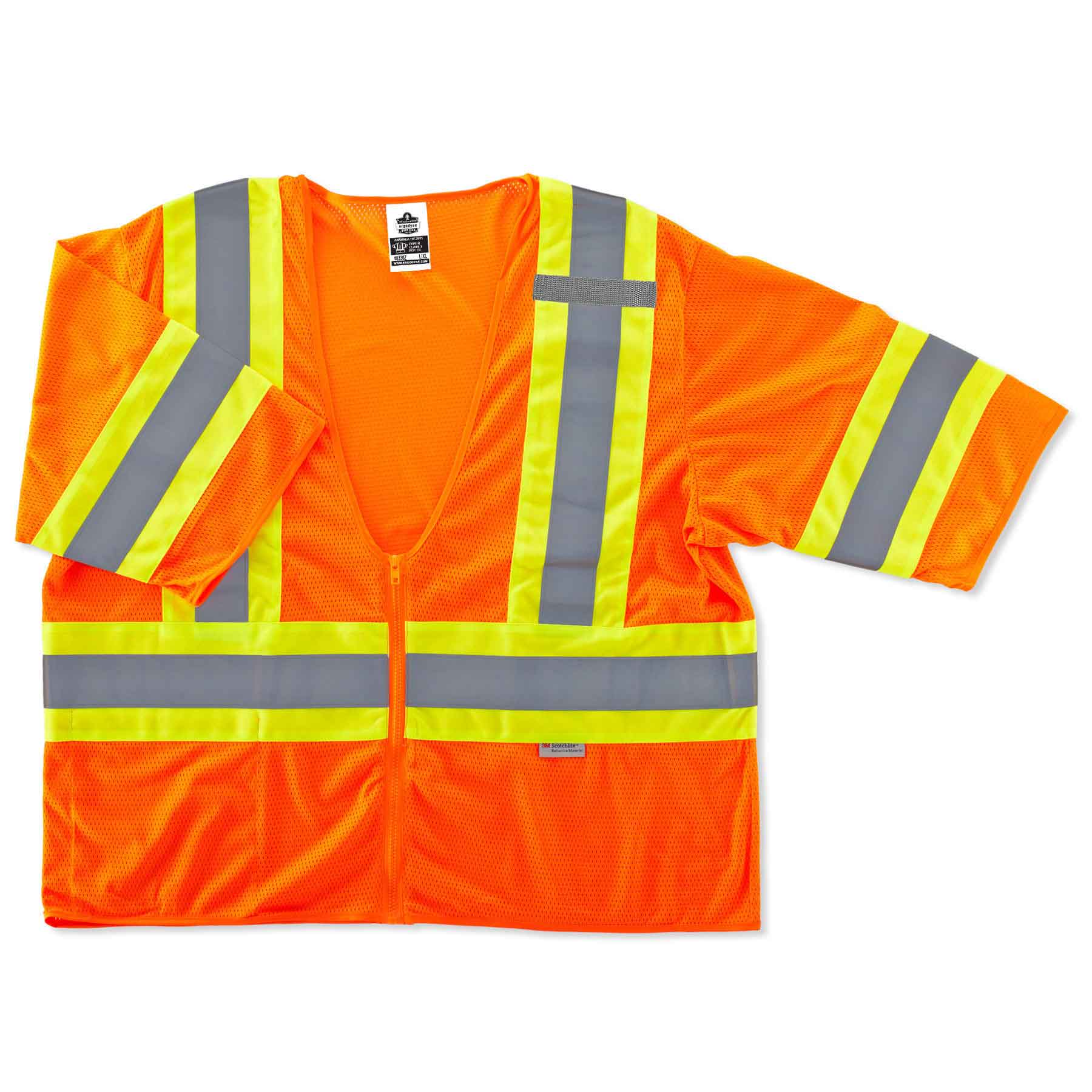 Ergodyne 22175 GloWear 8330Z Type R Class 3 Two-Tone Vest, Large/XL, HV Orange - Moutools