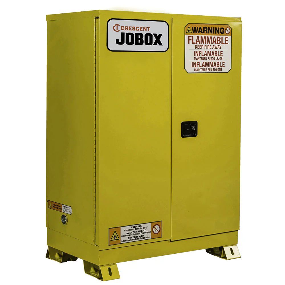 Crescent Jobox 1-759640 90 Gallon Flammable Manual Close Safety Cabinet - Yellow - Moutools