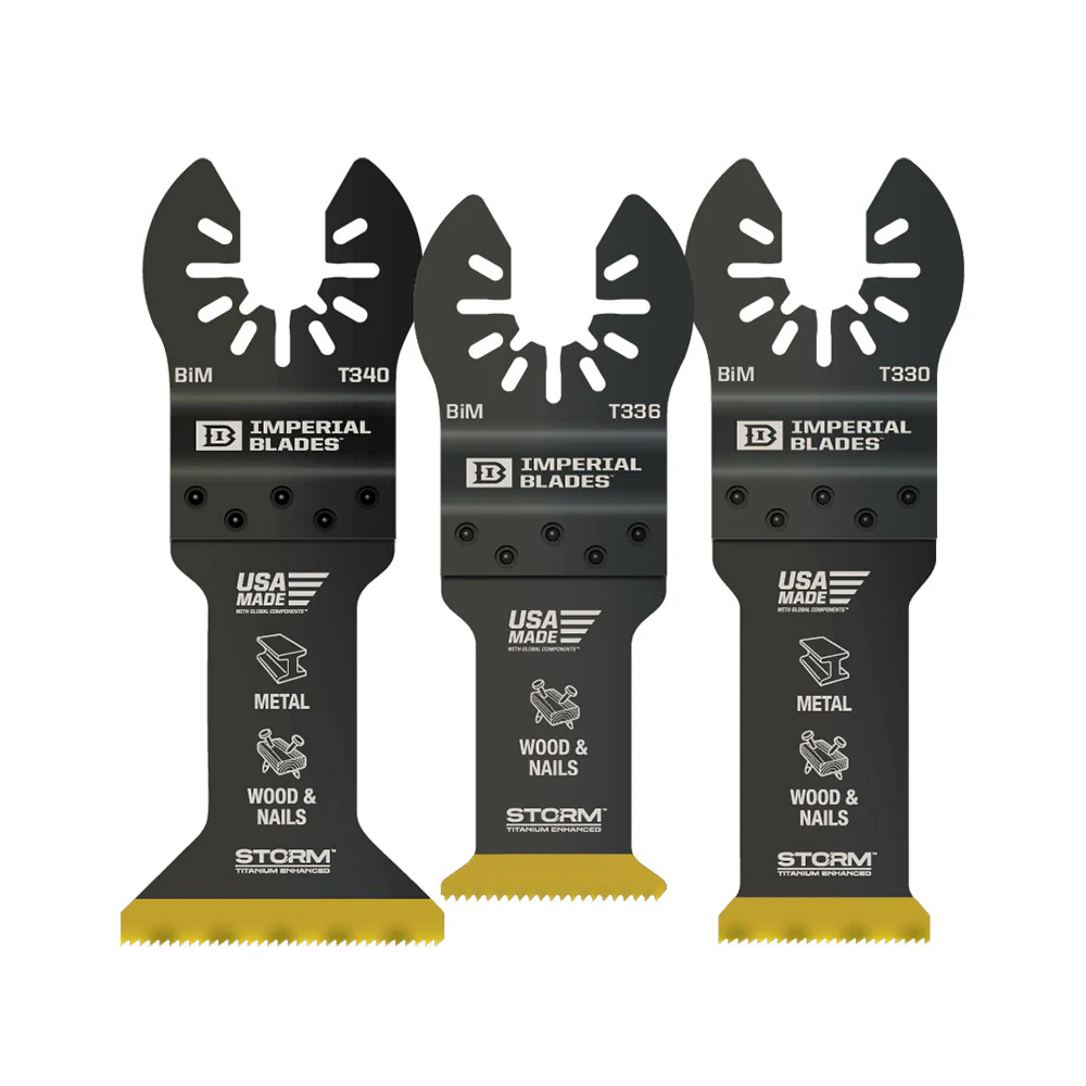Imperial Blades IBOATV-3 One Fit Storm Titanium Metal/Wood Variety Pack, 3 Pcs - Moutools