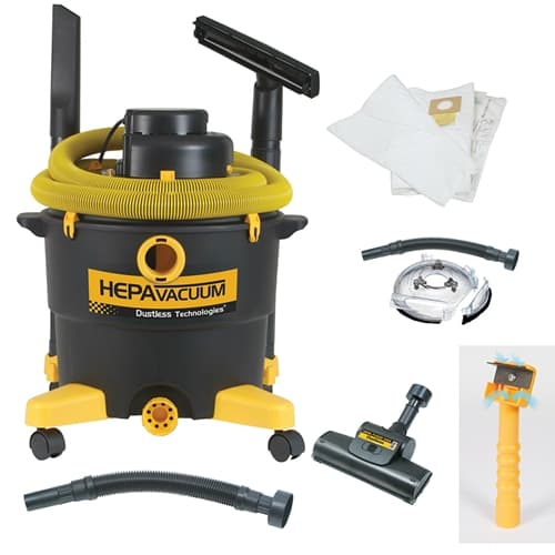 Love-Less Ash 16008 16 Gal Wet Dry DustlessVac Renovate Right EPA HEPA Kit - Moutools