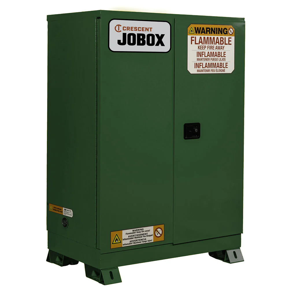 Crescent Jobox 1-758620 60 Gallon Pesticide Manual Close Safety Cabinet - Green - Moutools