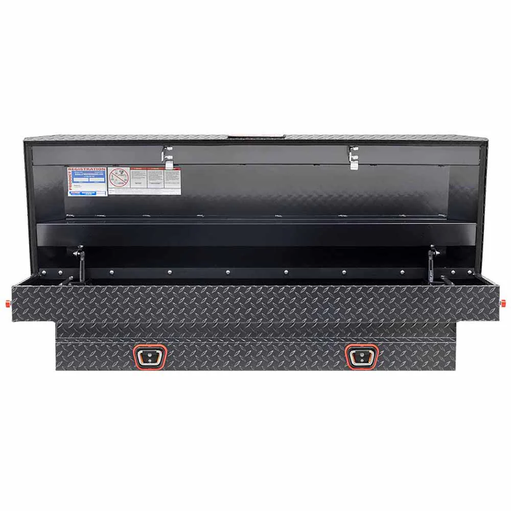 Weather Guard 154-6-03 Model 154-6-03 Saddle Box, Aluminum, Compact, Gunmetal Gray, 6.0 Cu. Ft. - Moutools