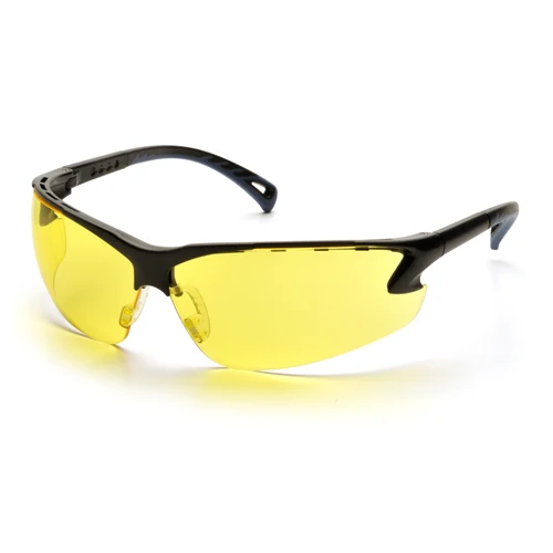 Pyramex SB5730D Venture 3 Eyewear Amber Lens with Black Frame - Moutools