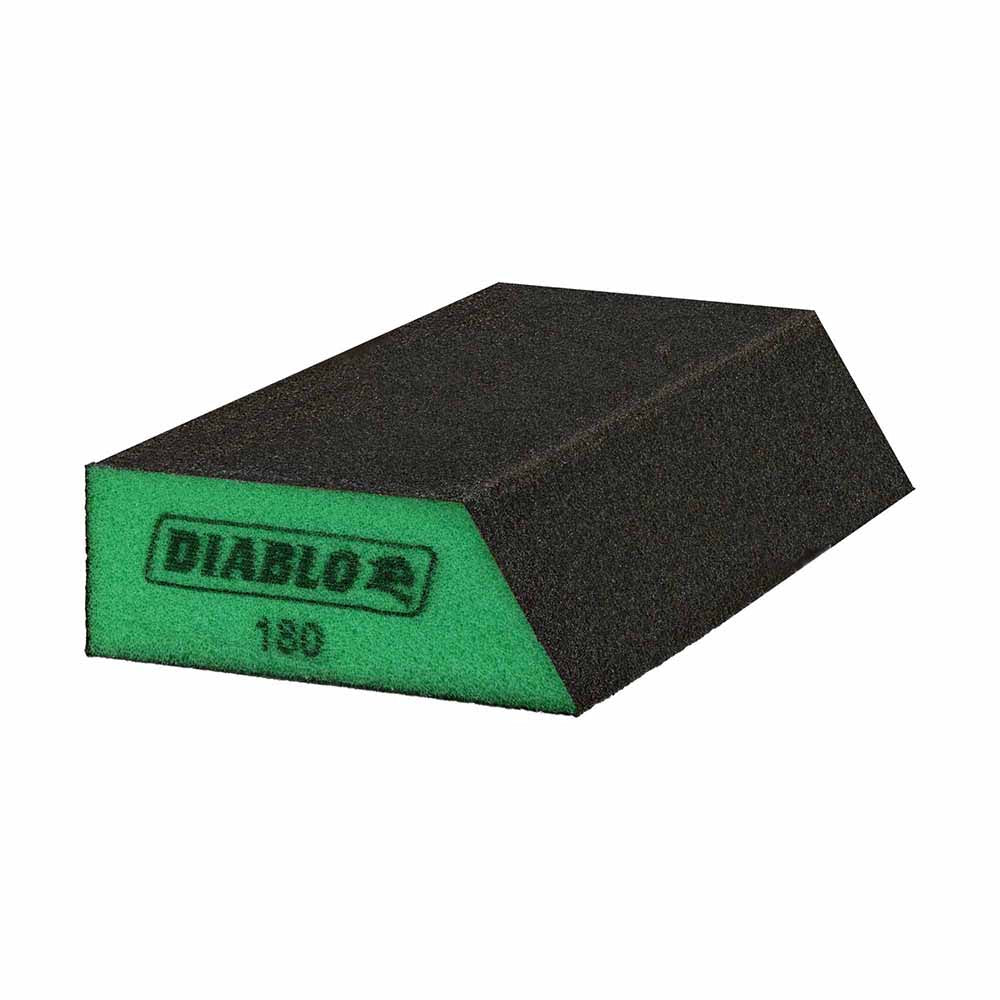 Diablo DFBLANGSFN04G Corner Contact 180-Grit (Ultra Fine) Sanding Sponge (4-Pack) - Moutools