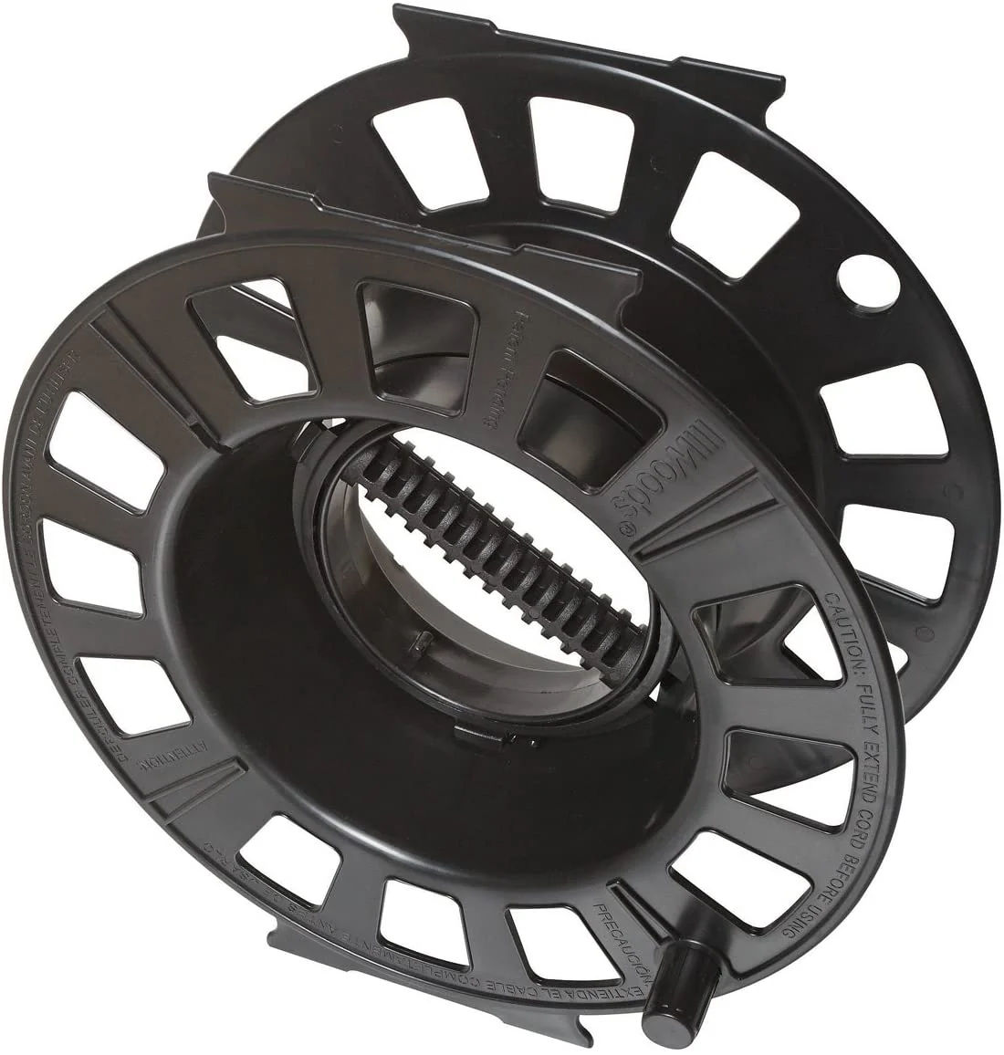 Woods 82870 Snap-Together Cord Reel, Holds up to 150-Foot 16/3 AWG, Black - Moutools
