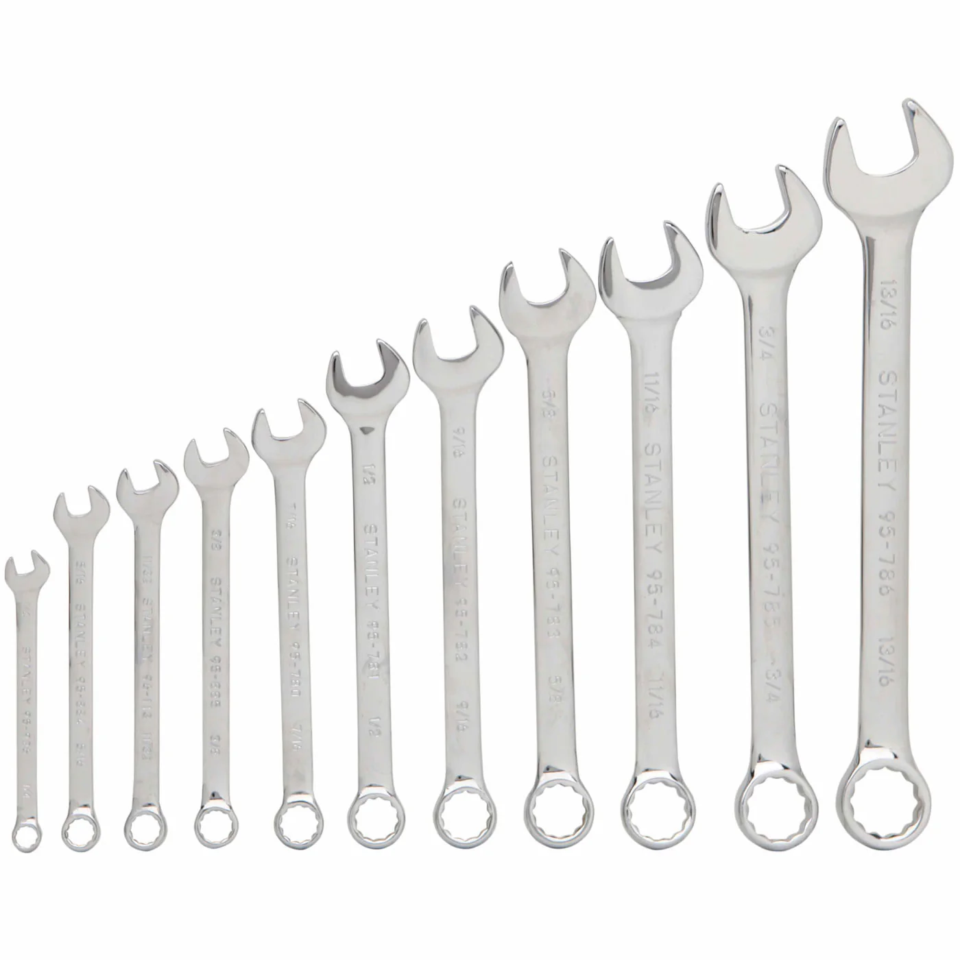 Stanley 94-385W 11 Pc Combination Wrench Set SAE - Moutools