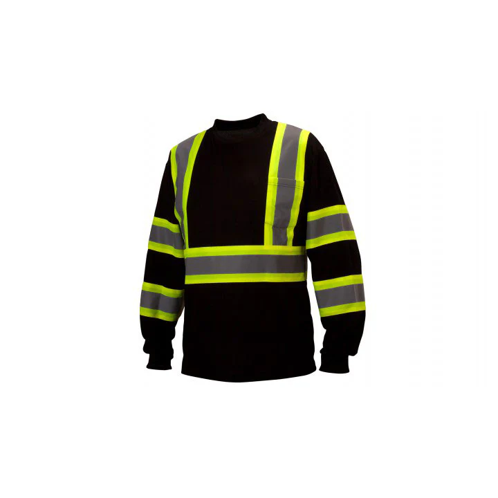 Pyramex RCLTS3111X4 Long Sleeve Moisture Wicking T-Shirt In Black - 4X Large - Moutools
