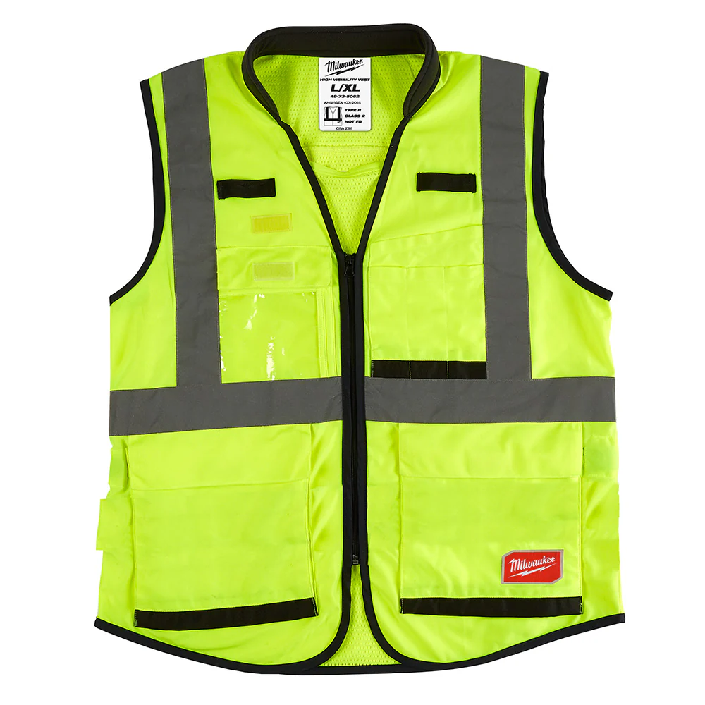 Milwaukee 48-73-5082 High Visibility Yellow Performance Safety Vest - L/XL (CSA) - Moutools