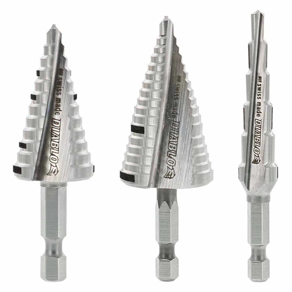 Diablo DSDS003 Impact Strong Step Drill Bit Set (3-Piece) - Moutools