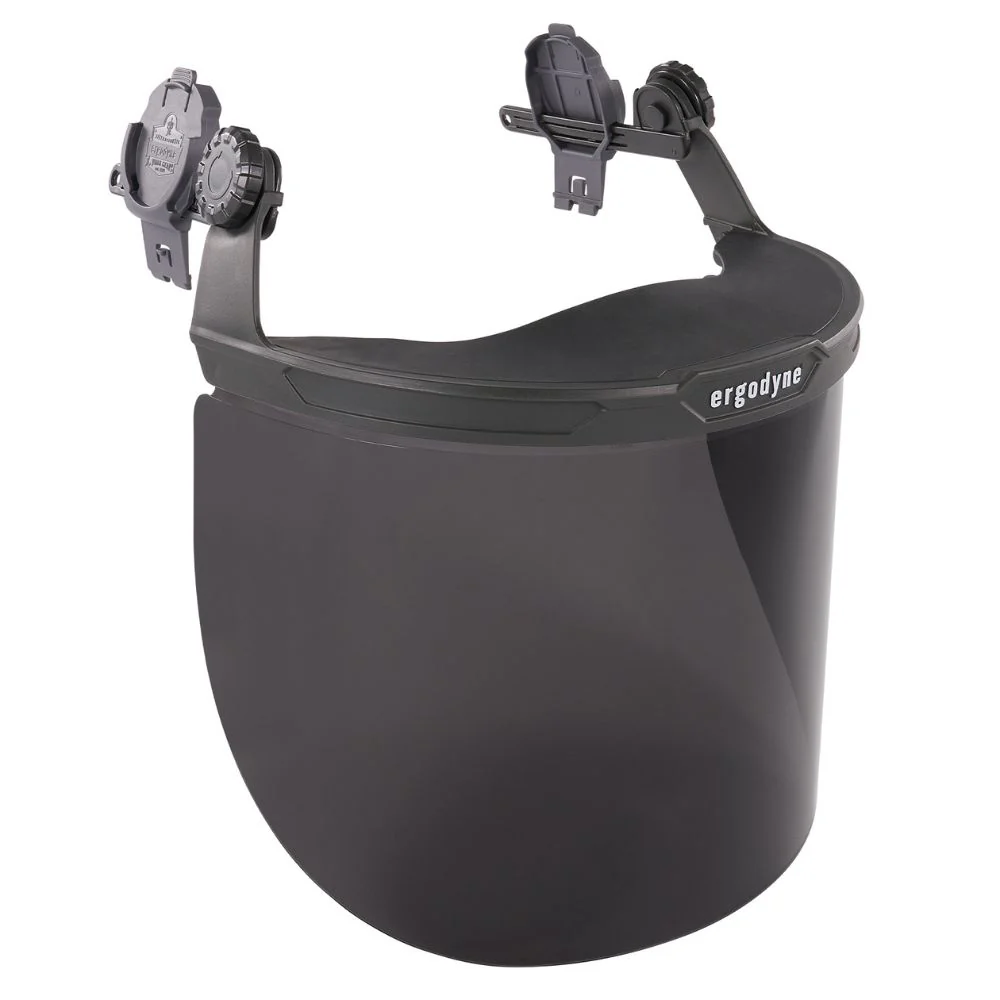Ergodyne 60246 #8995 Smoke Lens Gray Hard Hat Face Shield for Full Brim - Moutools