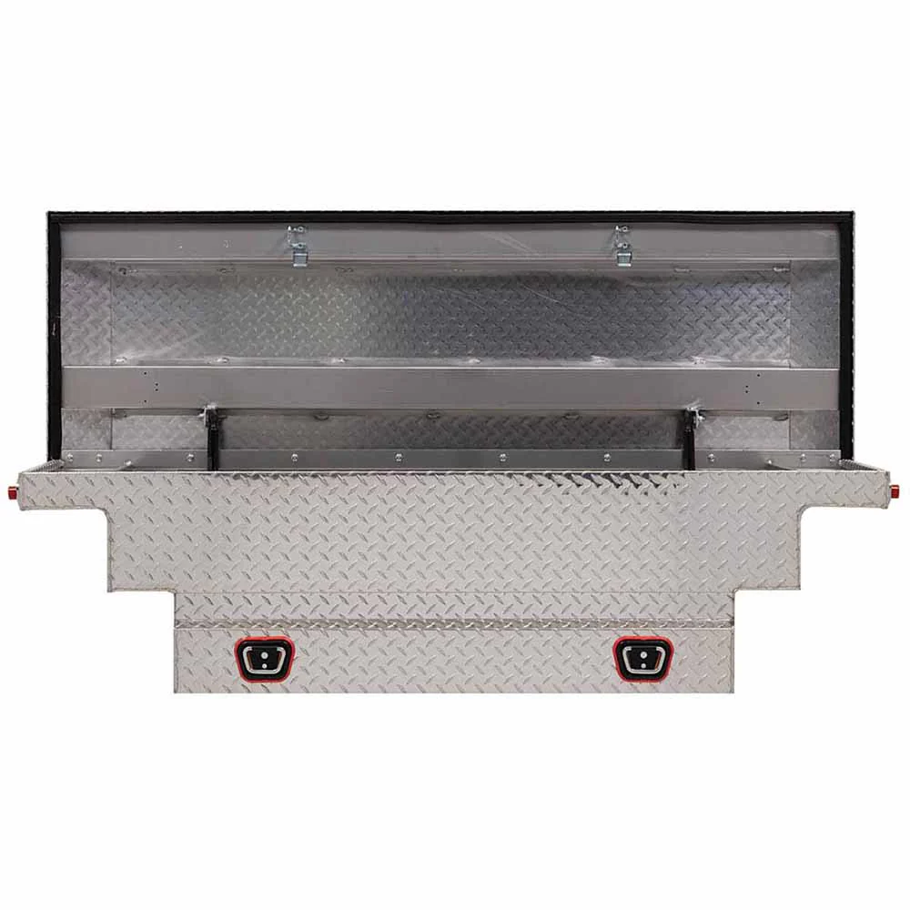 Weather Guard 131-0-03 Model 131-0-03 Saddle Box, Aluminum, Compact Low Profile, Clear, 7.7 Cu. Ft. - Moutools