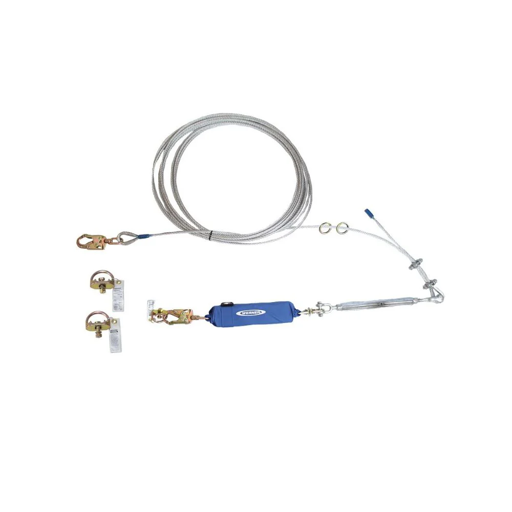 Werner L123030 30' Cable HLL Assembly - D-Bolts - Moutools