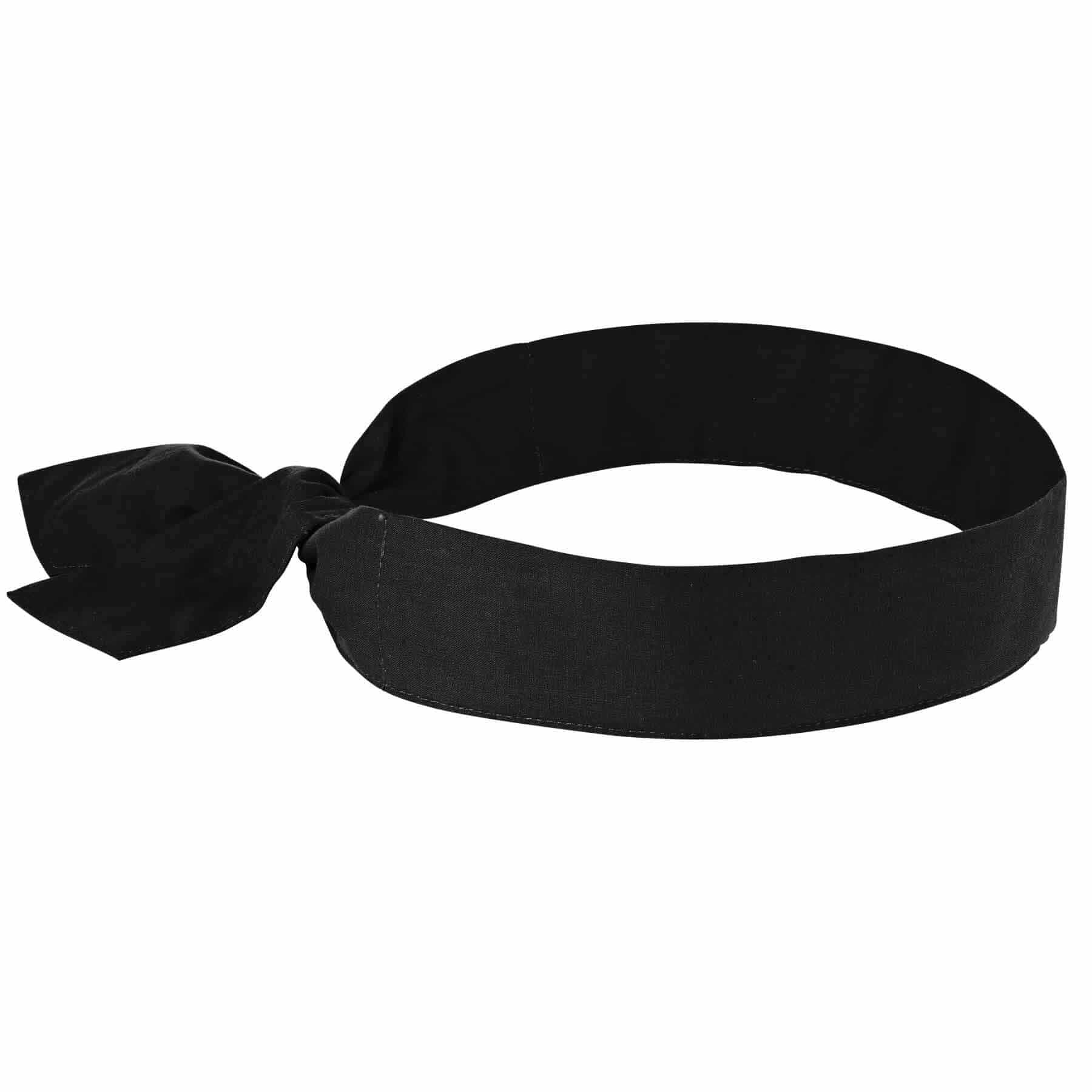 Ergodyne 12332 6700  Black Cooling Bandana Headband - Polymer - Tie - Moutools
