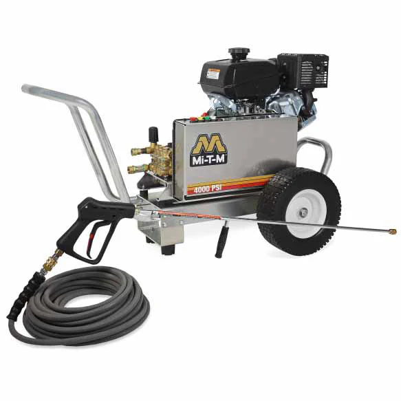 Mi-T-M CBA-4004-1MAK CBA Aluminum Series Gasoline Belt Drive Cold Water Pressure Washer - Moutools