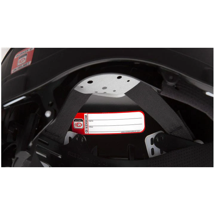 Pyramex HPID Hard Hat Medical ID Sticker, Bag Of 12 Sticker Sets - Moutools