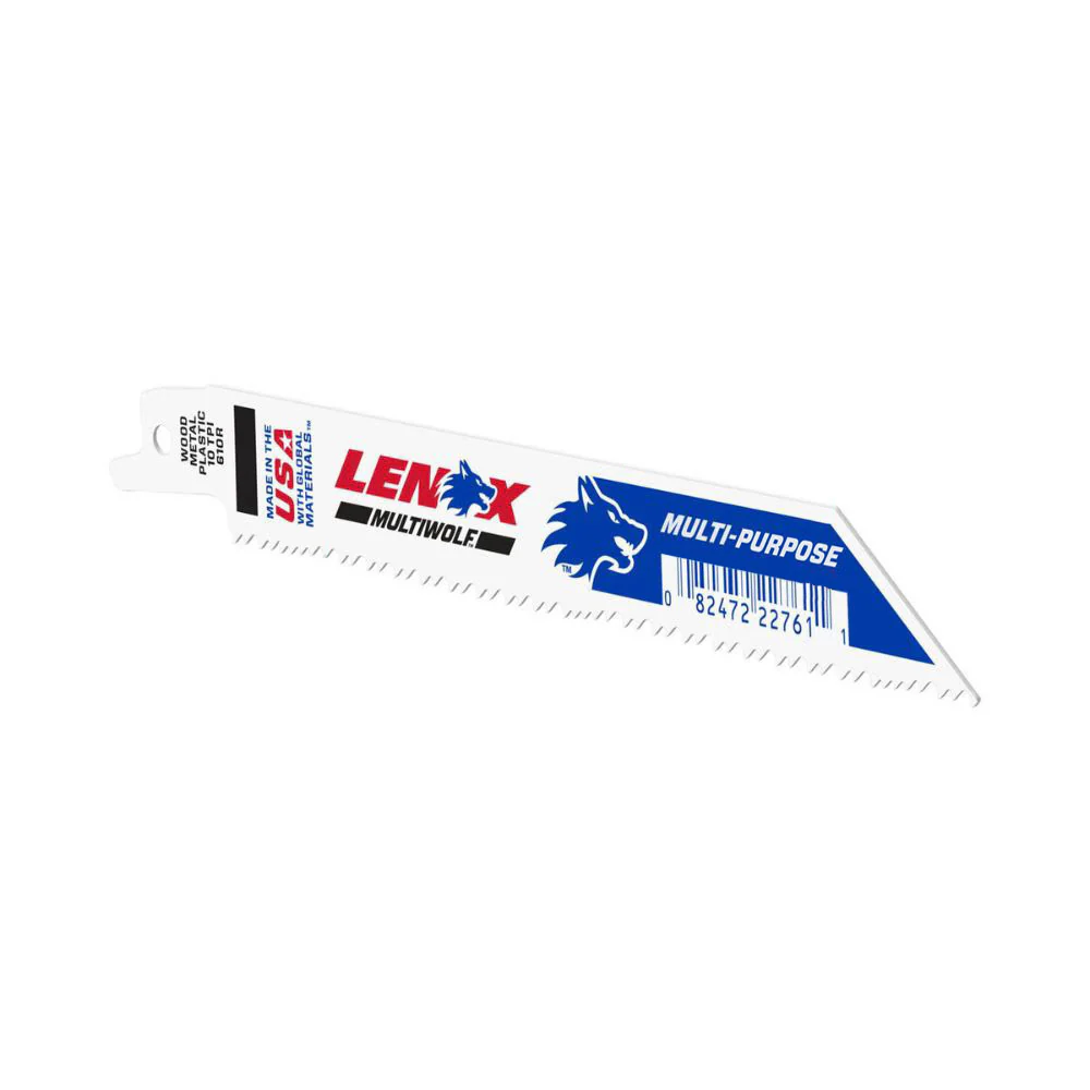 Lenox 22761OSB610R MULTIWOLF 6 in. 10 TPI WAVE EDGE Reciprocating Saw Blade - Moutools