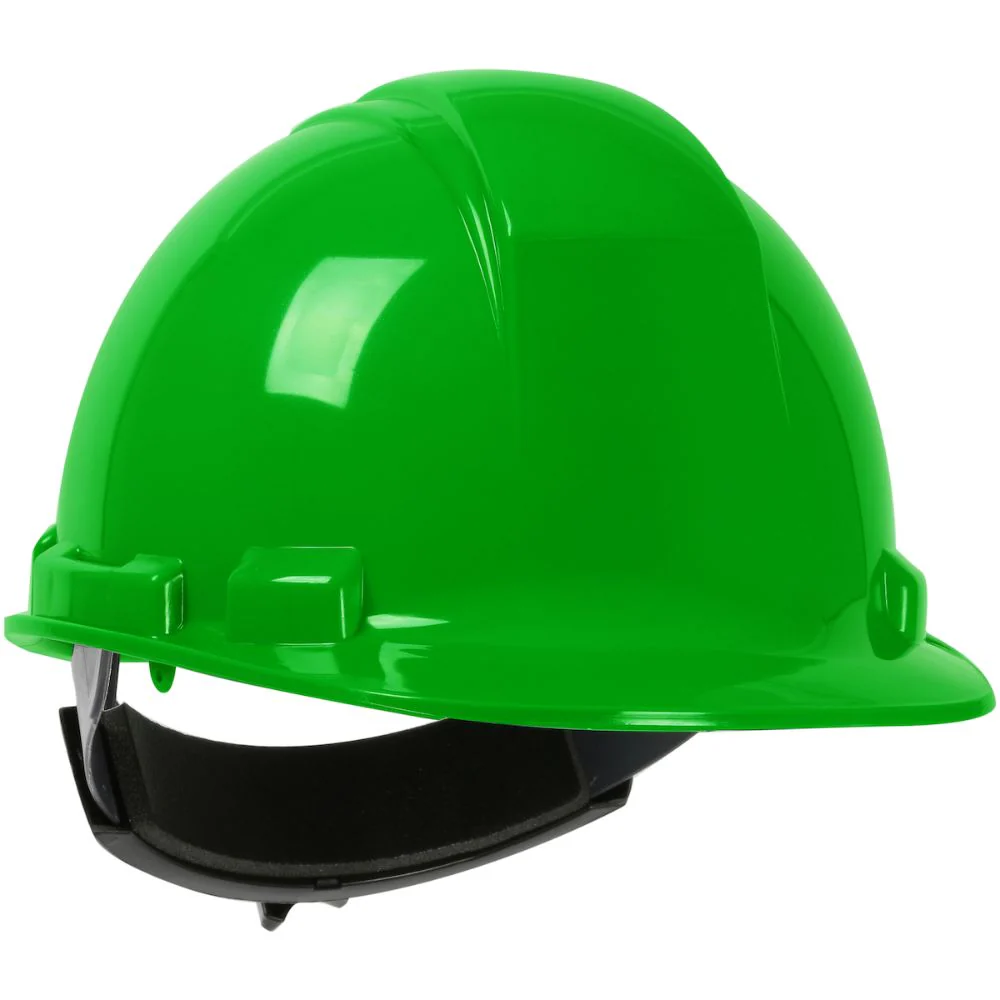 PIP 280-HP241R-45 Whistler Cap Style Hard Hat, HDPE Shell, 4-Point Textile Suspension, Ratchet Adjustment - lime - Moutools