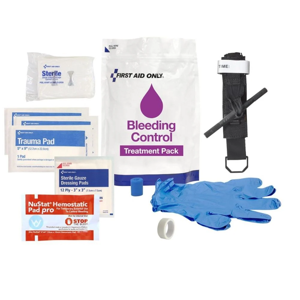 First Aid Only 91166 Bleeding Control Treatment Pack - Moutools