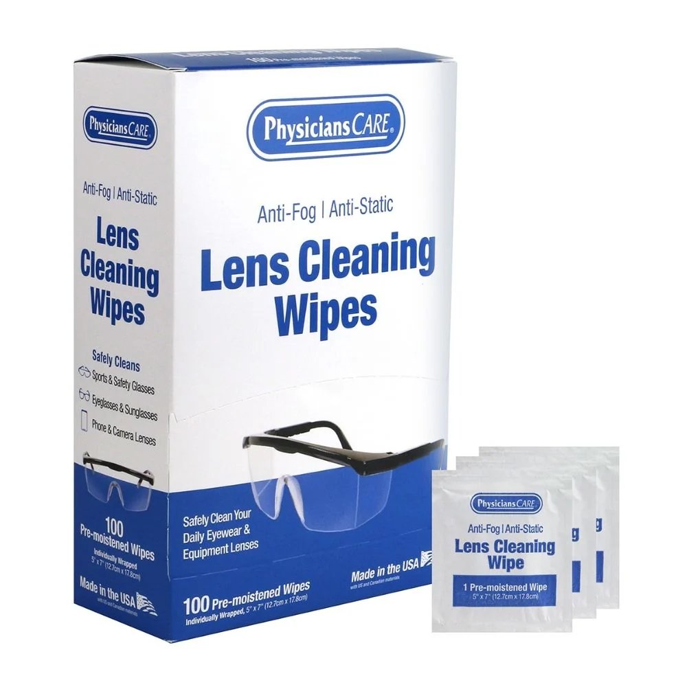 First Aid Only 91295 Lens Cleaning Wipes 100/Box - Moutools