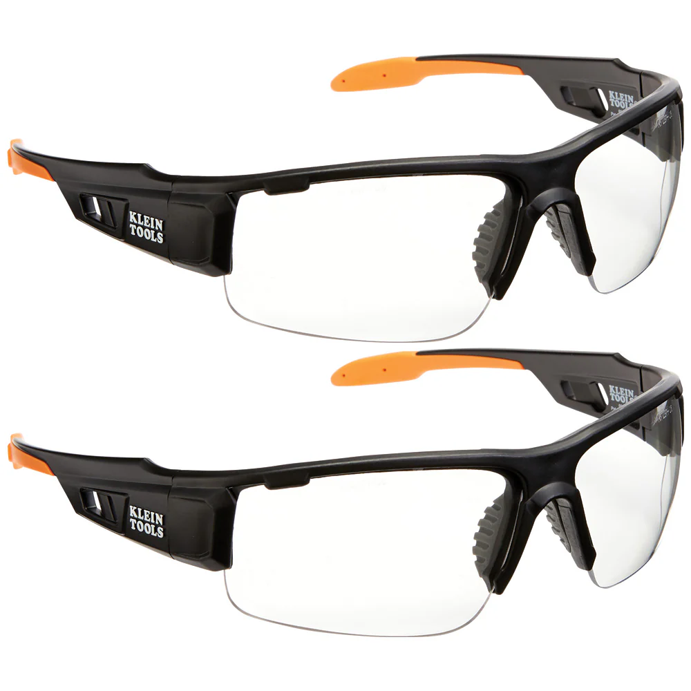 Klein 60172 PRO Safety Glasses, Wide Lens, 2-Pack - Moutools