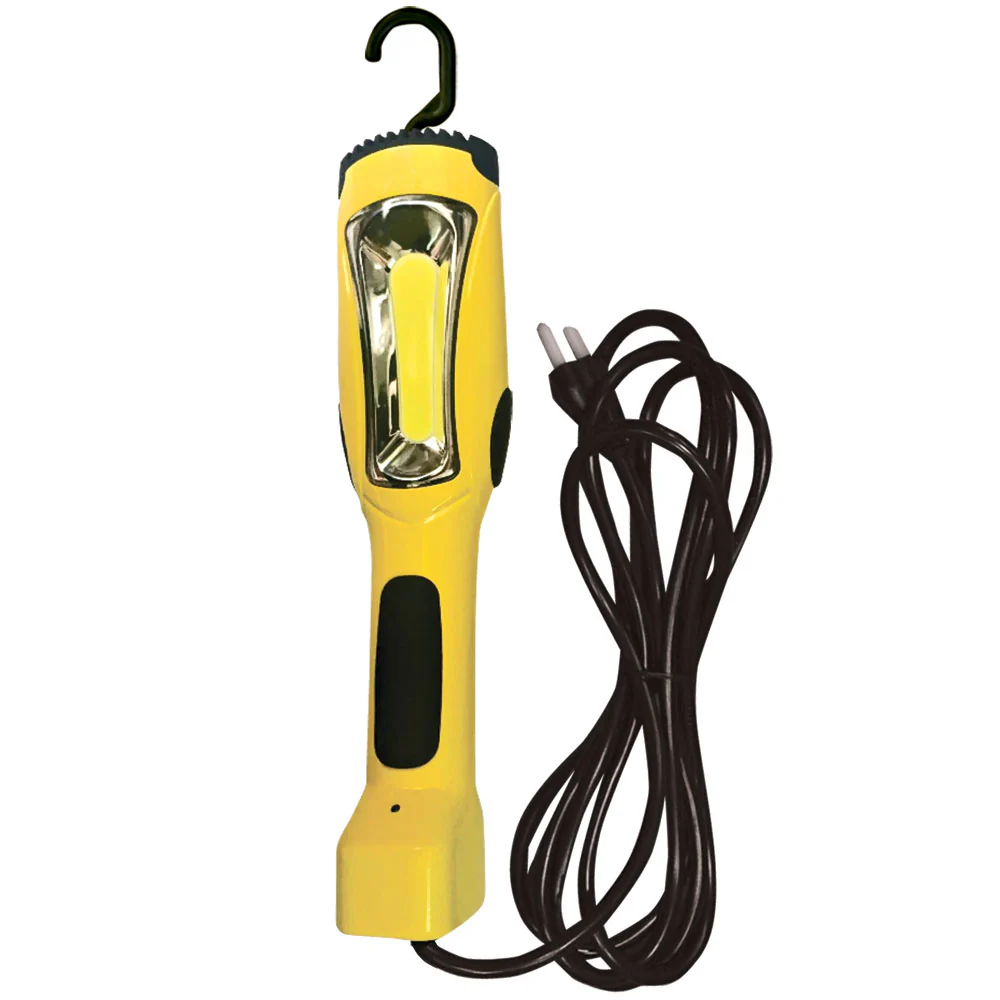 Voltec 08-00629 1,200 Lumen 10W AC LED Work Light with Outlet in Handle - Moutools