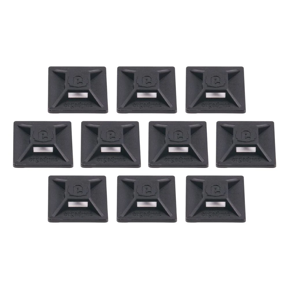 Ergodyne 19702 #3701 10-pack Black Mini Adhesive Mount Replacements - 2lbs / 0.9kg - Moutools