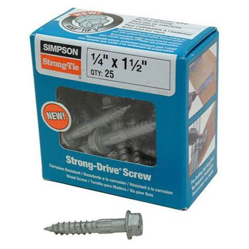 Simpson Anchors SDS25112 1/4X1-1/2 Threaded Structural Wood Screw - Moutools