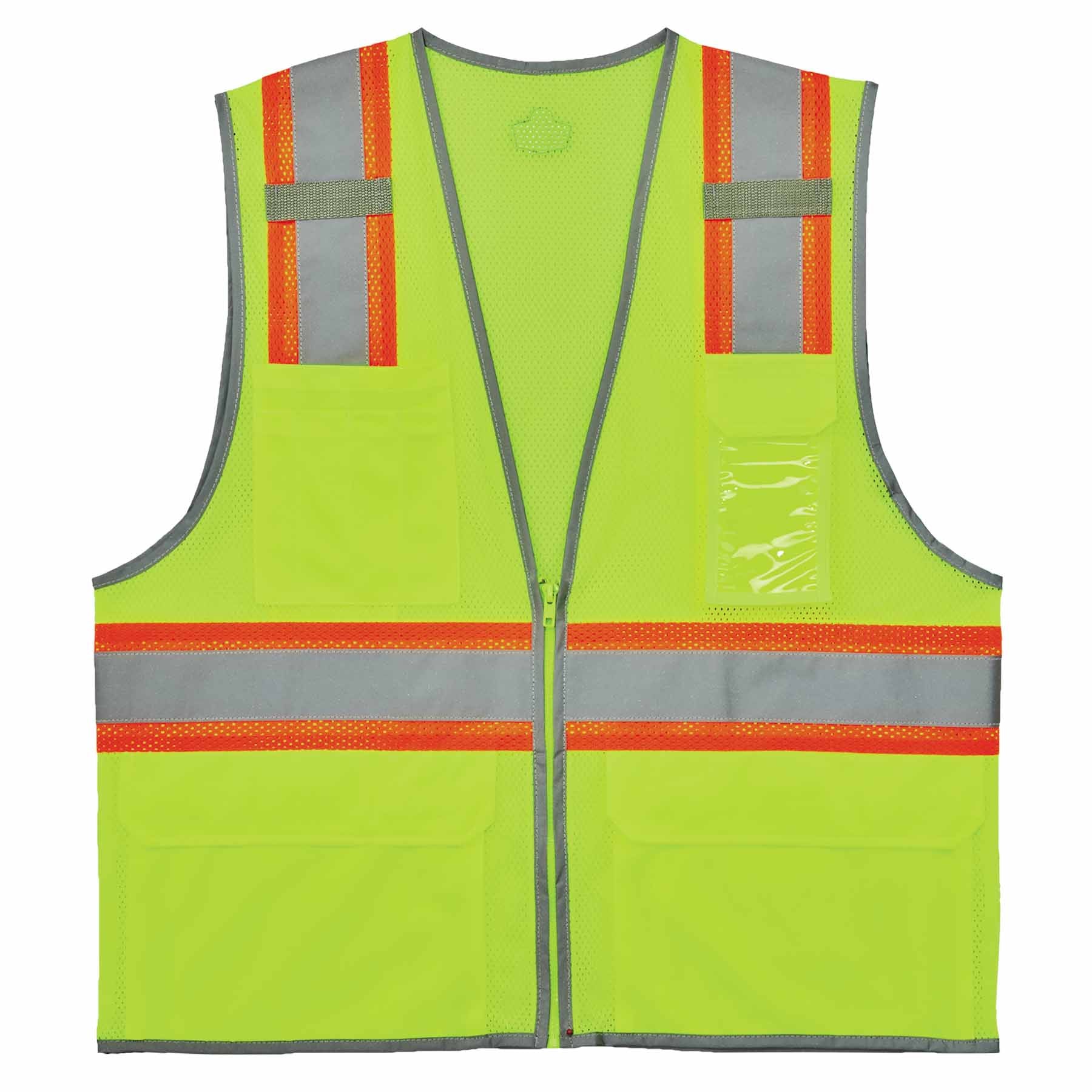 Ergodyne 24569 8246Z-S 5XL Lime Class 2 Two-Tone Mesh Vest - Single Size - Moutools