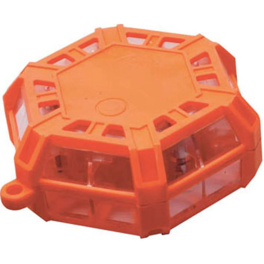 Aervoe 1165 Super Road Single Flare with Red LEDs, Safety Orange - Moutools