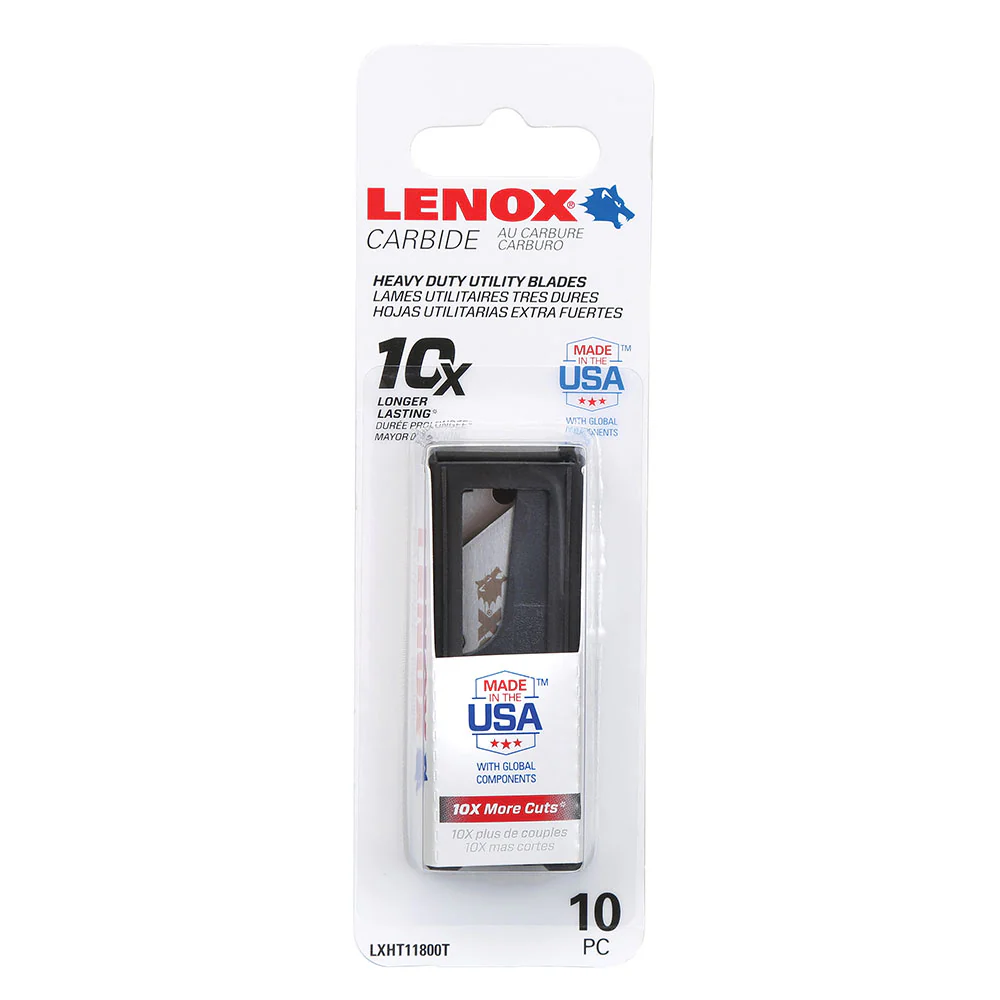 Lenox LXHT11800TCS Carbide Utility Replacement Blades, 10 Pack - Moutools