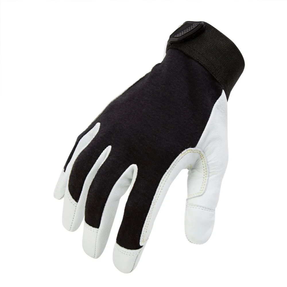 212 Performance FRLPC5-05-010 Fire Resistant Leather Palm Cut 5 Welder and Fabricator Gloves, Large Black;White - Moutools