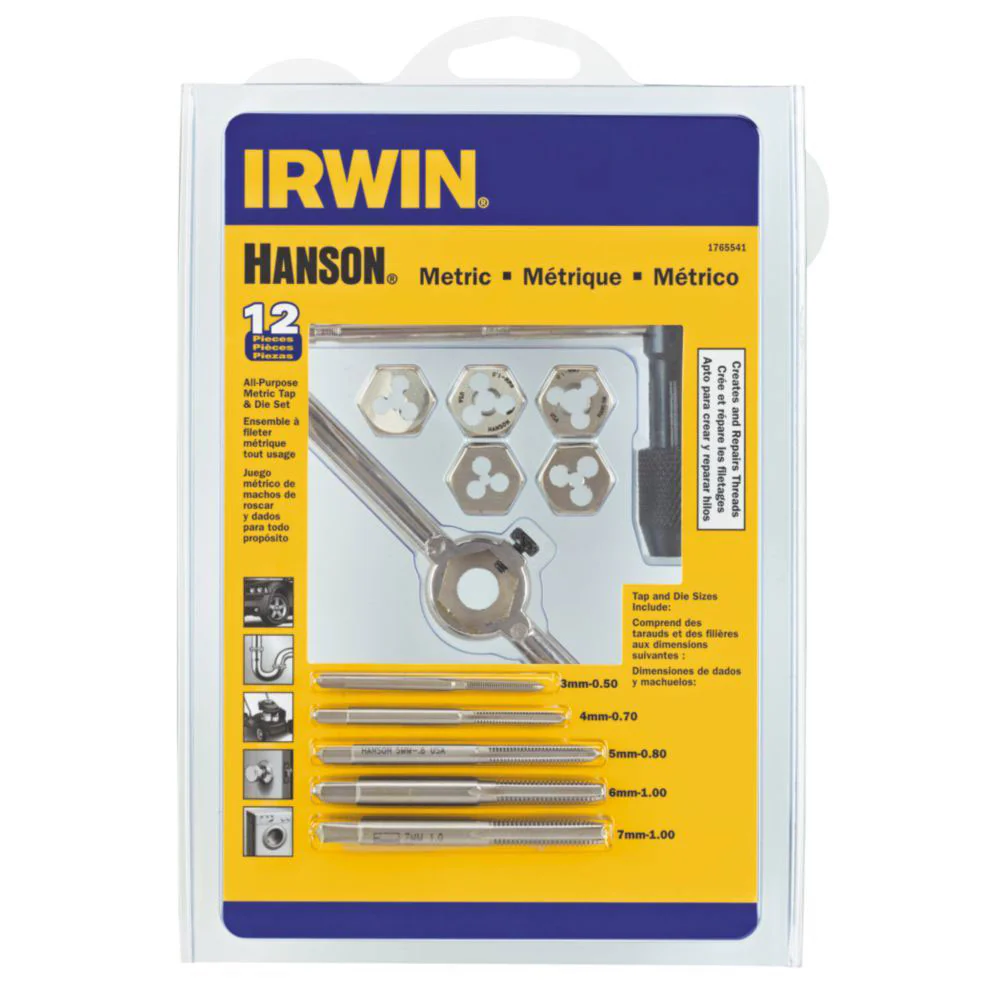 Irwin 1765541 12-Piece Metric Tap and Die Set - Moutools