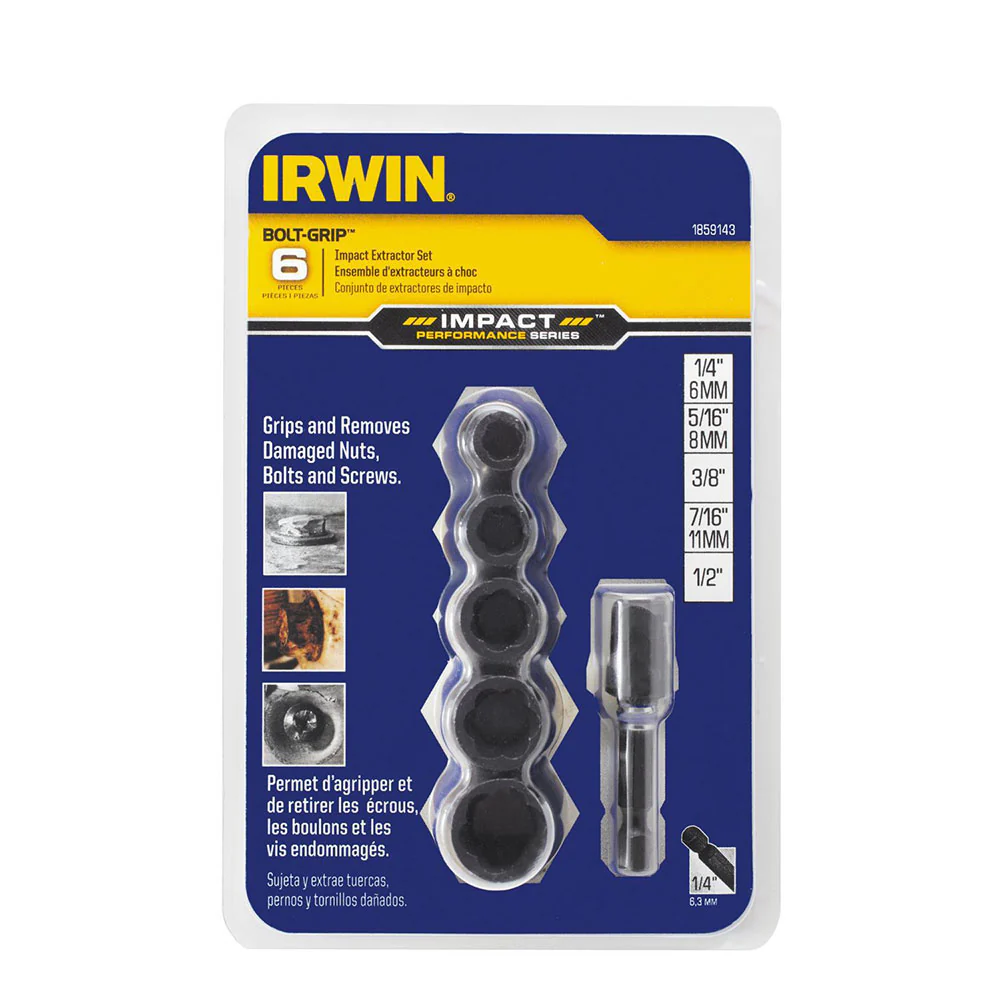Irwin 1859143 Impact Bolt Grip 6 Piece Set - Moutools
