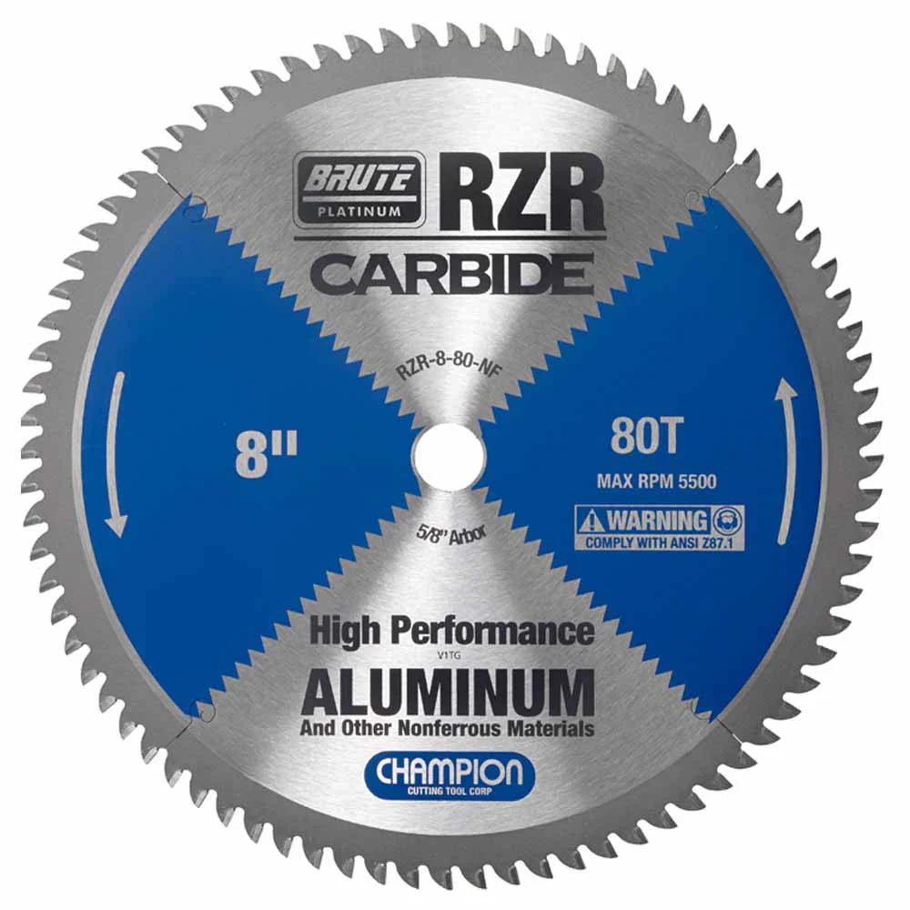 Champion Cutting Tool RZR-8-80-NF Metal Circular Saw Blade - 8