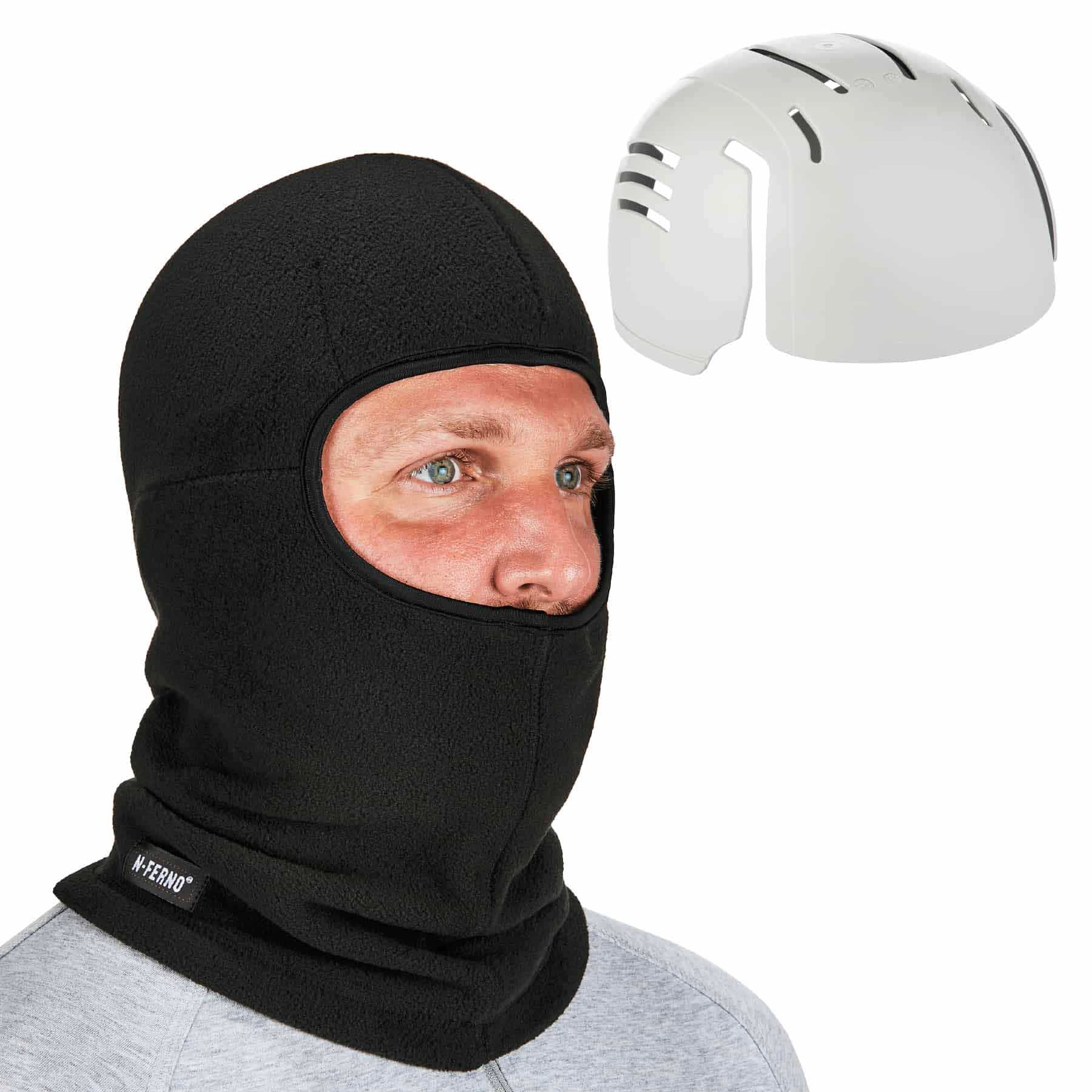 Ergodyne 16893 6893ZI  Black Balaclava + Bump Cap Insert - Moutools