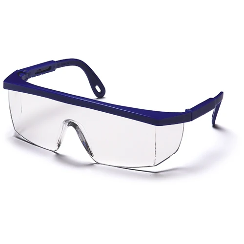 Pyramex SN410S Integra Eyewear Clear Lens Safety Glasses with Blue Frame - Moutools