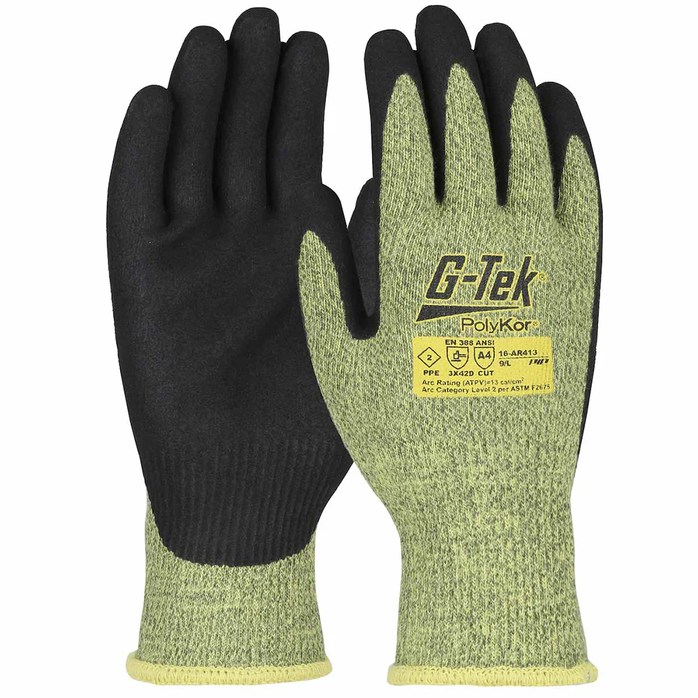 PIP 16-AR413-L AR Seamless Knit PolyKor®/Aramid Blend Glove with Neoprene Microsurface Grip on Palm & Fingers - Large - Moutools