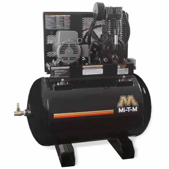 Mi-T-M AAS-23105-80H 80-Gallon Two Stage Electric Air Compressor - Moutools