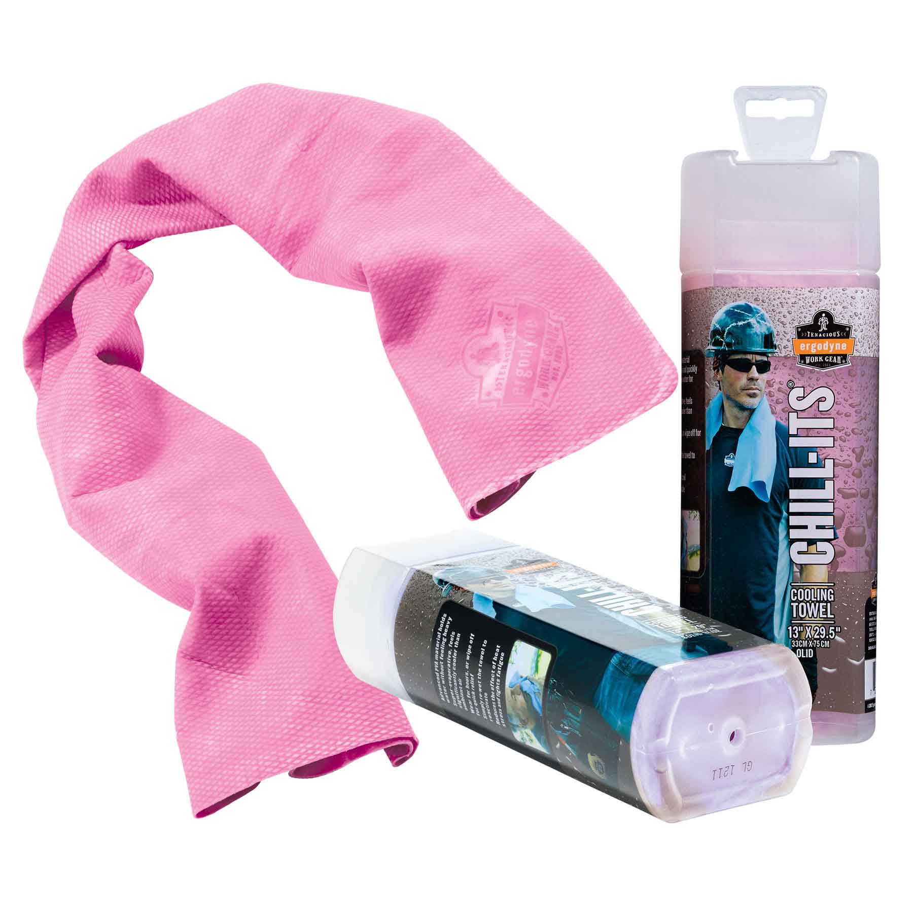 Ergodyne 12442 Chill-Its 6602 Evaporative Cooling Towel, Pink - Moutools