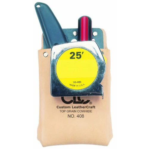 Custom Leather Craft 408 Box-Shaped Top Grain All-Purpose Pouch with Fiber Liner - Moutools