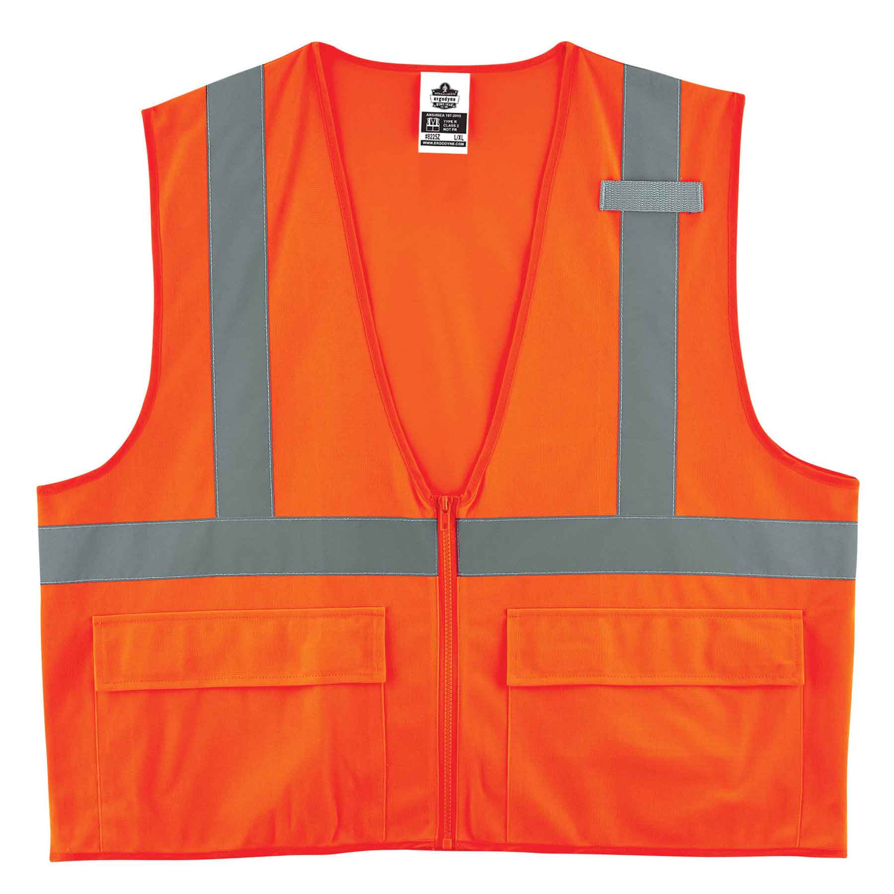 Ergodyne 21153 GloWear 8225Z Type R Class 2 Standard Solid Vest, Small/Medium, HV Orange - Moutools