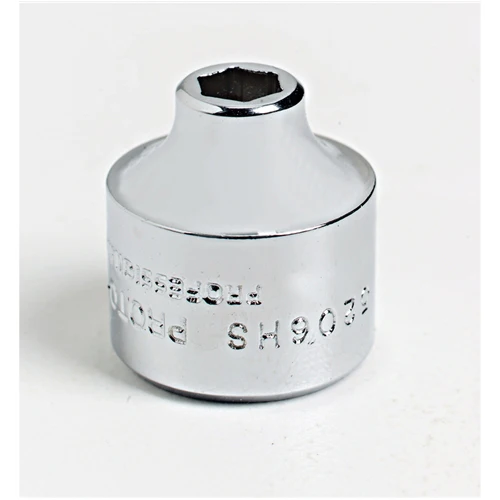 Proto J5214HS 3/8 Drive 7/16 6-Point Super Short Socket - Moutools