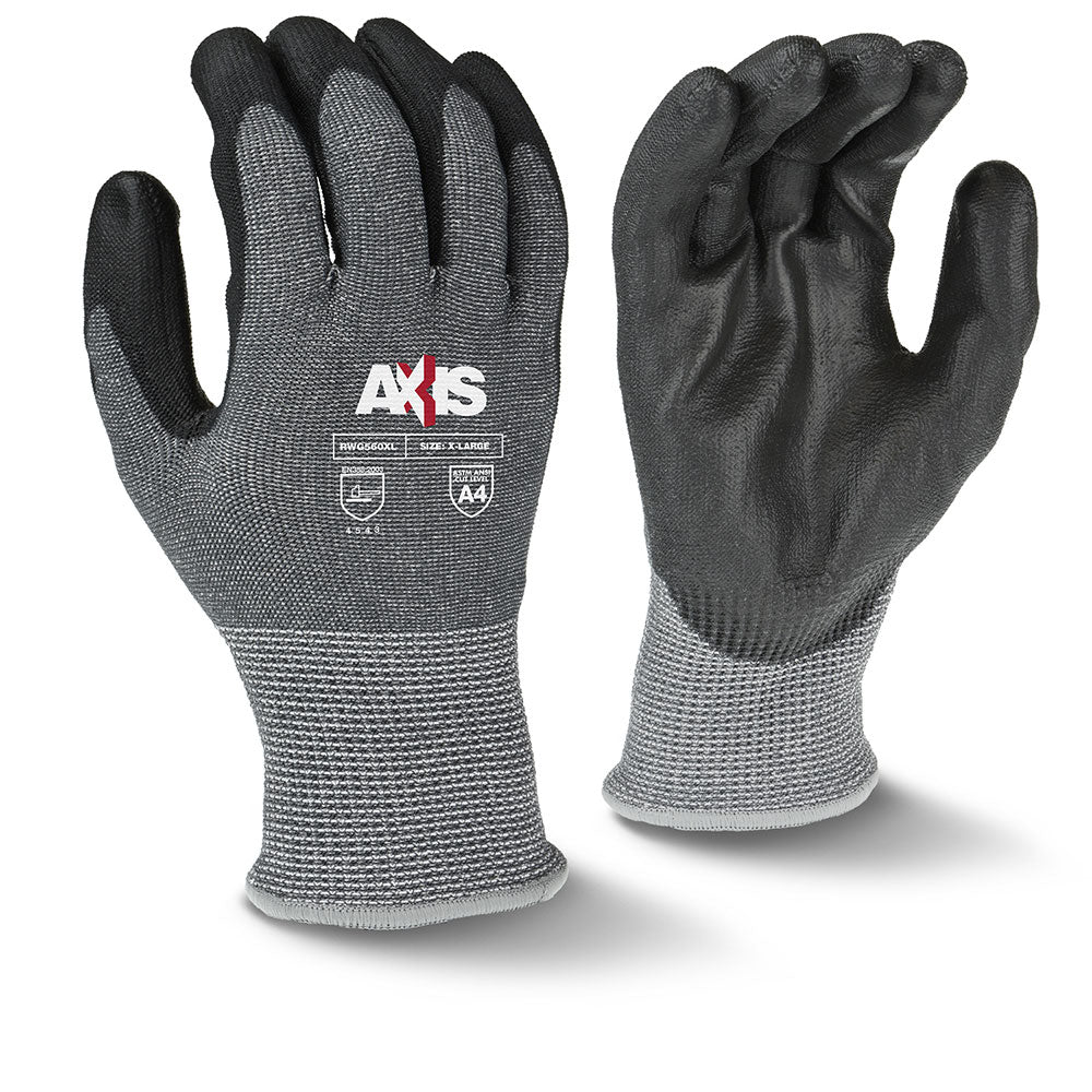 Radians RWG560L AXIS Cut Protection Level A4 PU Coated Glove, Large - Moutools