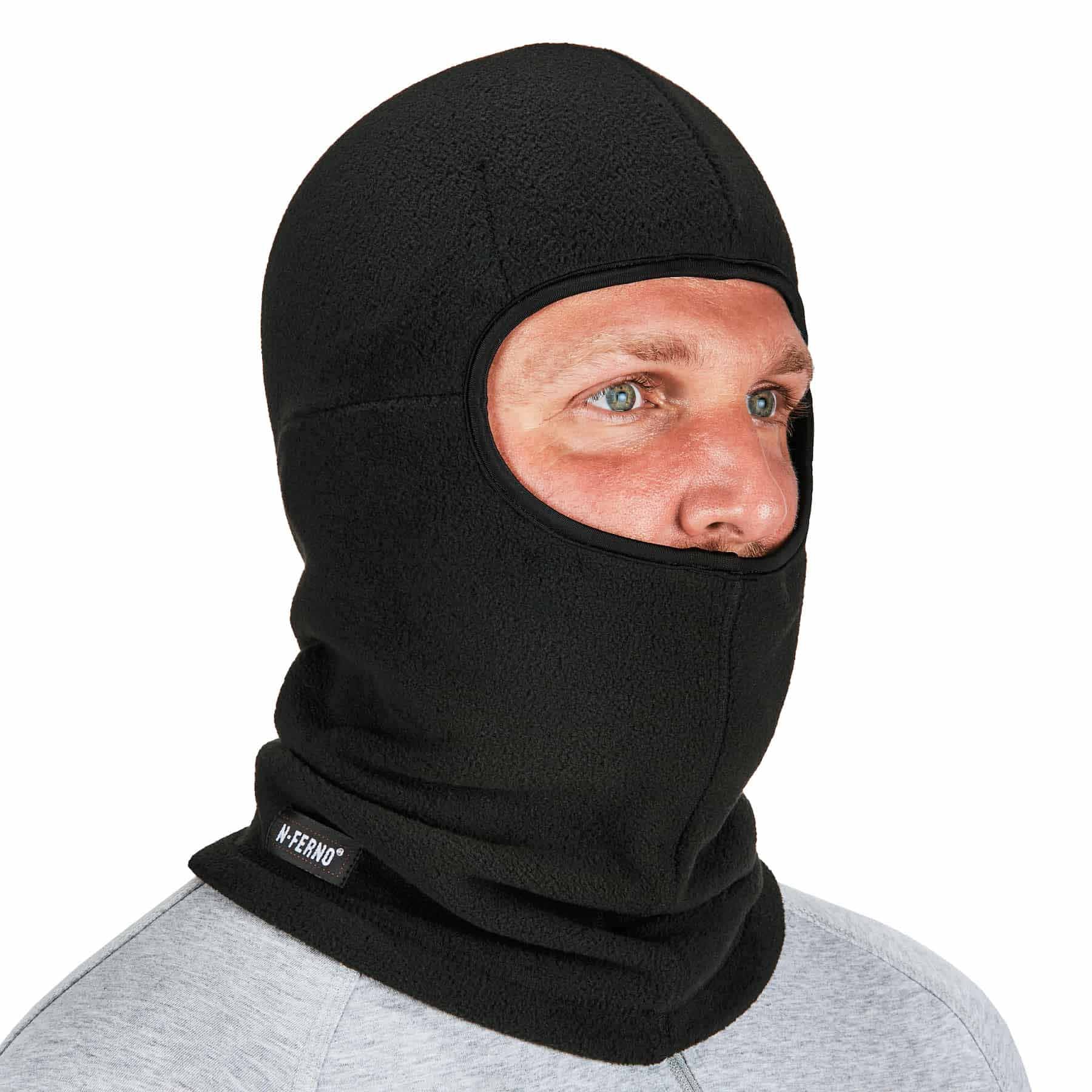 Ergodyne 16894 6893Z  Black Balaclava - Zipper for Bump Cap Insert - Moutools