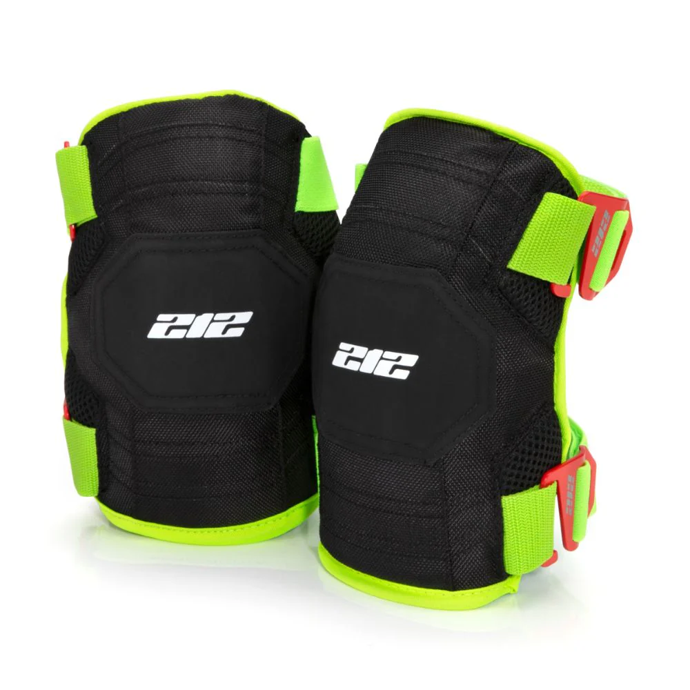 212 Performance GKP-88 Breathable Mesh Gel Core Foam Knee Pads with Hi-Viz Straps Green - Moutools