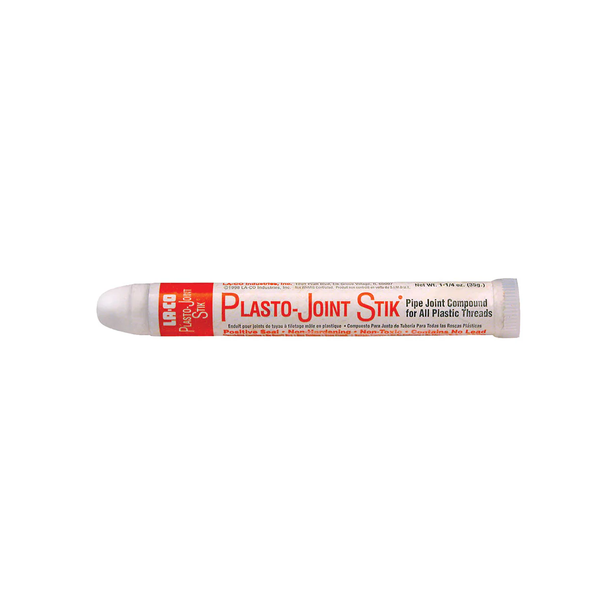 La-Co 11775 Plasto-Joint Stik for plastic pipes, 1-1/4 oz, 144 Pack - Moutools