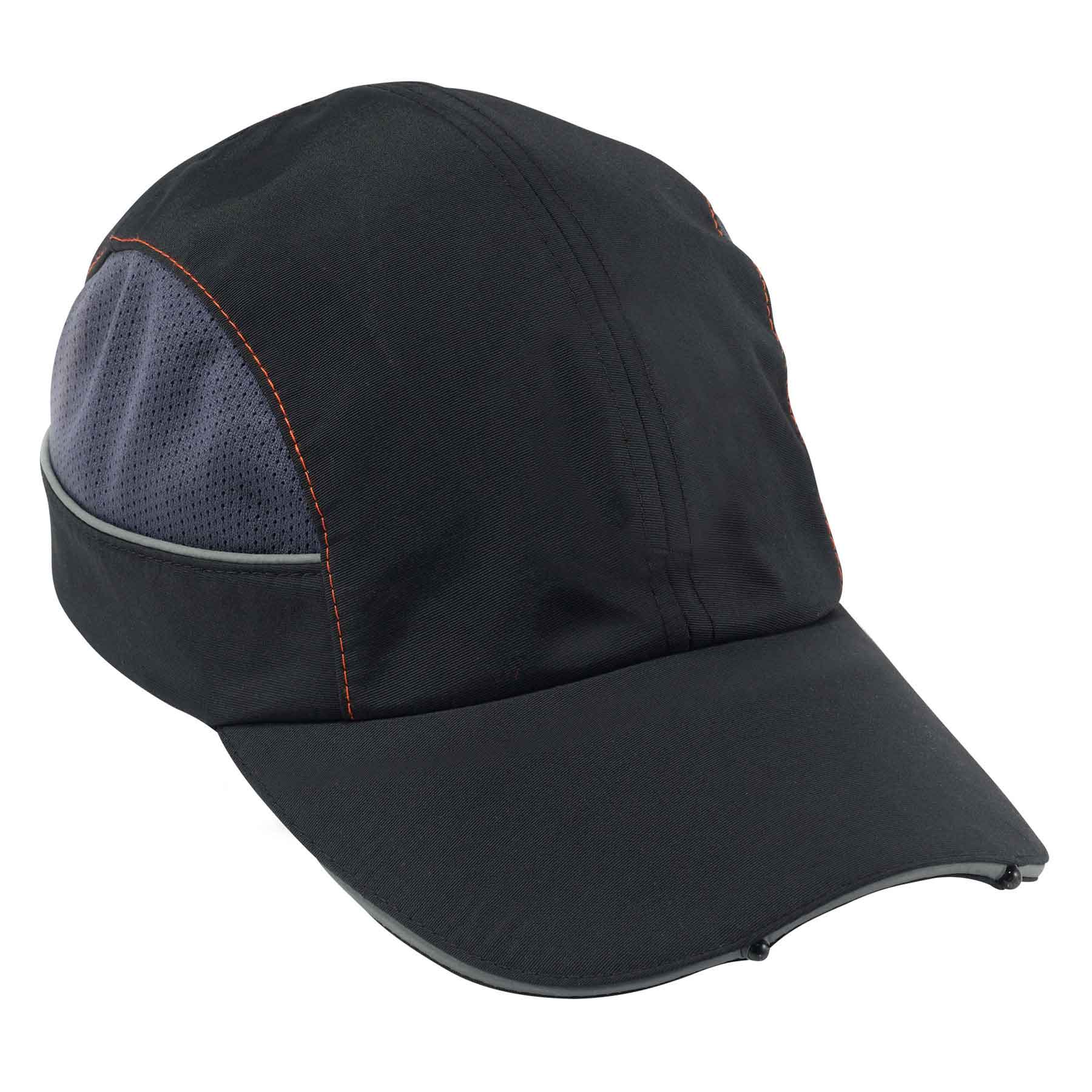 Ergodyne 23374 Skullerz 8960 Bump Cap with LED Lighting Technology, Black - Moutools